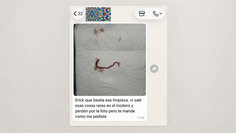 Mensaje de un alumno sobre la limpieza